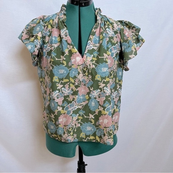 Trovata Makena B Skirt & Clover Shirt (SET) in Spring Tendril - Size L - Picture 4 of 4